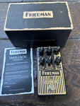 Friedman Smallbox overdrive pedal in gold an black with packaging 