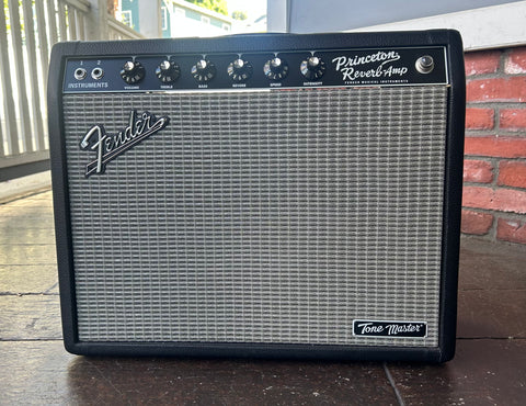 2022 Fender Tone Master Princeton Reverb Amp black tolex, grey grill cloth, black control panel with six knobs