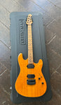 Ernie Ball Music Man Exclusive Run Sabre Guitar, Custom Trans Gold, maple fretboard and headstock, black hardware
