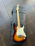 2005 Fender Stratocaster Tobacco sunburst with maple neck and maple headstock
