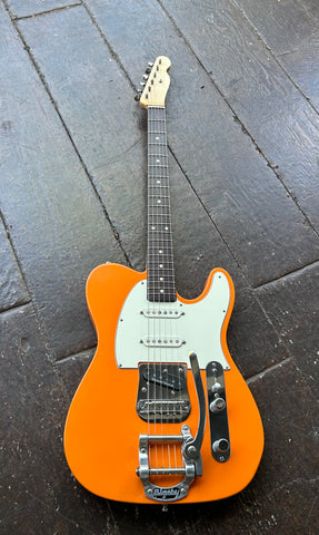 Custom Tele Nashville Partscaster Custom Body, orange finish, rosewood fretboard and chrome hardware wih bigsby tremolo, maple headstock
