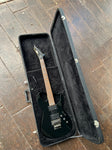 Black LTD electric guitar with rosewood fretboard in case 