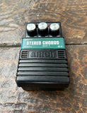 Arion SCH-1 Stereo Chorus Analog, black guitar pedal with three knob controls

