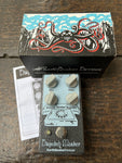 EarthQuaker Devices Dispatch Master Digital Delay and Reverb V3,Silver Hammertone Pastel Blue, four knobs and single button footswitch