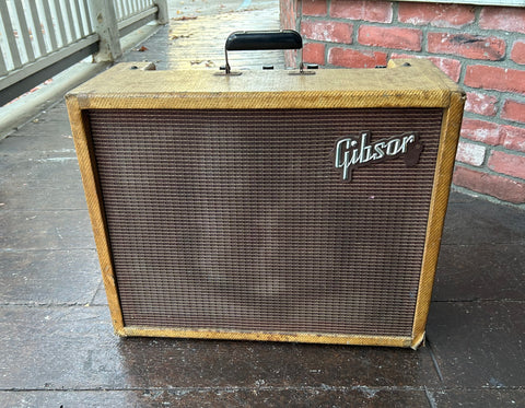 1961 Gibson Ranger GA-20T tweed guitar amplifier, with brown grill cloth