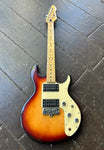 Peavey T-25 sunburst with maple neck and black pickups, maple headstock.