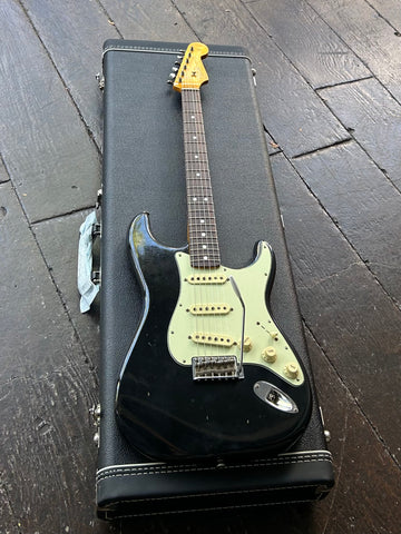 2018 Fender Custom Shop Stratocaster Limited Edition Wildwood 10 RI black relic electric guitar with rosewood neck and maple headstock