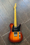 Fender Modern Player Telecaster Plus sunburst with black pickguard and maple neck and headstock