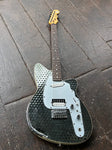 Reverend Commando metal finish, grey pick guard, two pick ups, rosewood fretboard and maple headstock