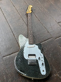 Reverend Commando metal finish, grey pick guard, two pick ups, rosewood fretboard and maple headstock