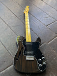 Modern Player Telecaster Thinline Deluxe, Maple Fingerboard, Transparent Black, maple neck with maple headstock