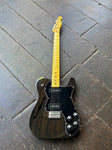 Modern Player Telecaster Thinline Deluxe, Maple Fingerboard, Transparent Black, maple neck with maple headstock
