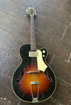 1952 National Debonaire archtop sunburst hollowbody guitar, rosewood bridge and fretboard with black headstock