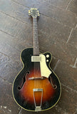1952 National Debonaire archtop sunburst hollowbody guitar, rosewood bridge and fretboard with black headstock