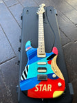 2019 Fender Stratocaster HSS, multicolor 
Custom Art guitar, with maple fretboard and headstock