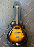 1955 Gibson ES-225T sunburst hollow body guitar, with single pick-up, rosewood fretboard and black headstock