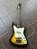1965 Holiday Bobcat dark sunburst, rosewood bridge and fretboard, gold pick up and black headstock