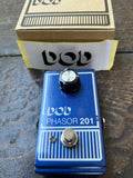 Blue DOD Pahsor 201 guitar pedal, single control know, with metal button footswitch