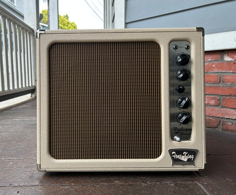 Tone King Falcon Grande Combo amplifier, tan tolex, brown grill cloth, silver control panel with four knob controls