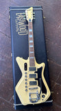 Off white Airline guitar three pick ups with bigsby,  rosewood fretboard, block nlays