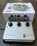 Warm Audio Silver Centavo Professional Overdrive Pedal, three knob controls and single button footswitch