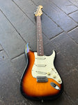 1996 Fender Stratocaster sunburst Stratocaster with white pick-guard and pick ups and rosewood fretboard with maple headstock