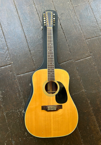 1976 Takamine F-400S  twelve string acoustic guitar, spruce top, with rosewood bridge and fretboard