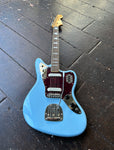 Full shot of Squier FSR Classic Vibe '70s Jaguar Daphne Blue