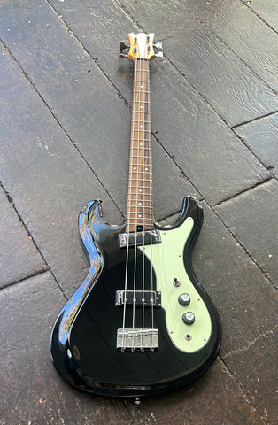 Aria PRO II DMB 206 bass in black finish, rosewood neck and maple headstock
