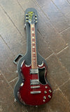 Burgundy Ventura with chrome hardware, rosewood neck, balck inlay and  black headstock