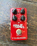 Red Hall of Fame  two pedal , with four black knobs, single button switch