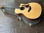 Side shot of 2019 Taylor 414ce-R atop hardshell case