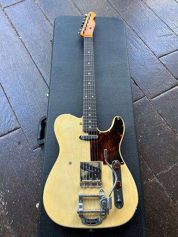 Twang-caster Custom Telecaster, aged white with bigsby, rosewood neck and maple headstock