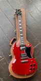 2017 Gibson SG Heritage Cherry atop hardshell case