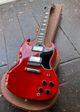 Angled top down view of 2017 Gibson SG Heritage Cherry