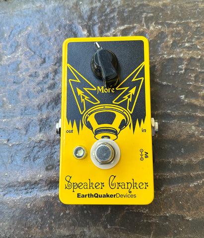 EarthQuaker Devices Speaker Cranker Overdrive, effects pedal, yellow with black and single knob control