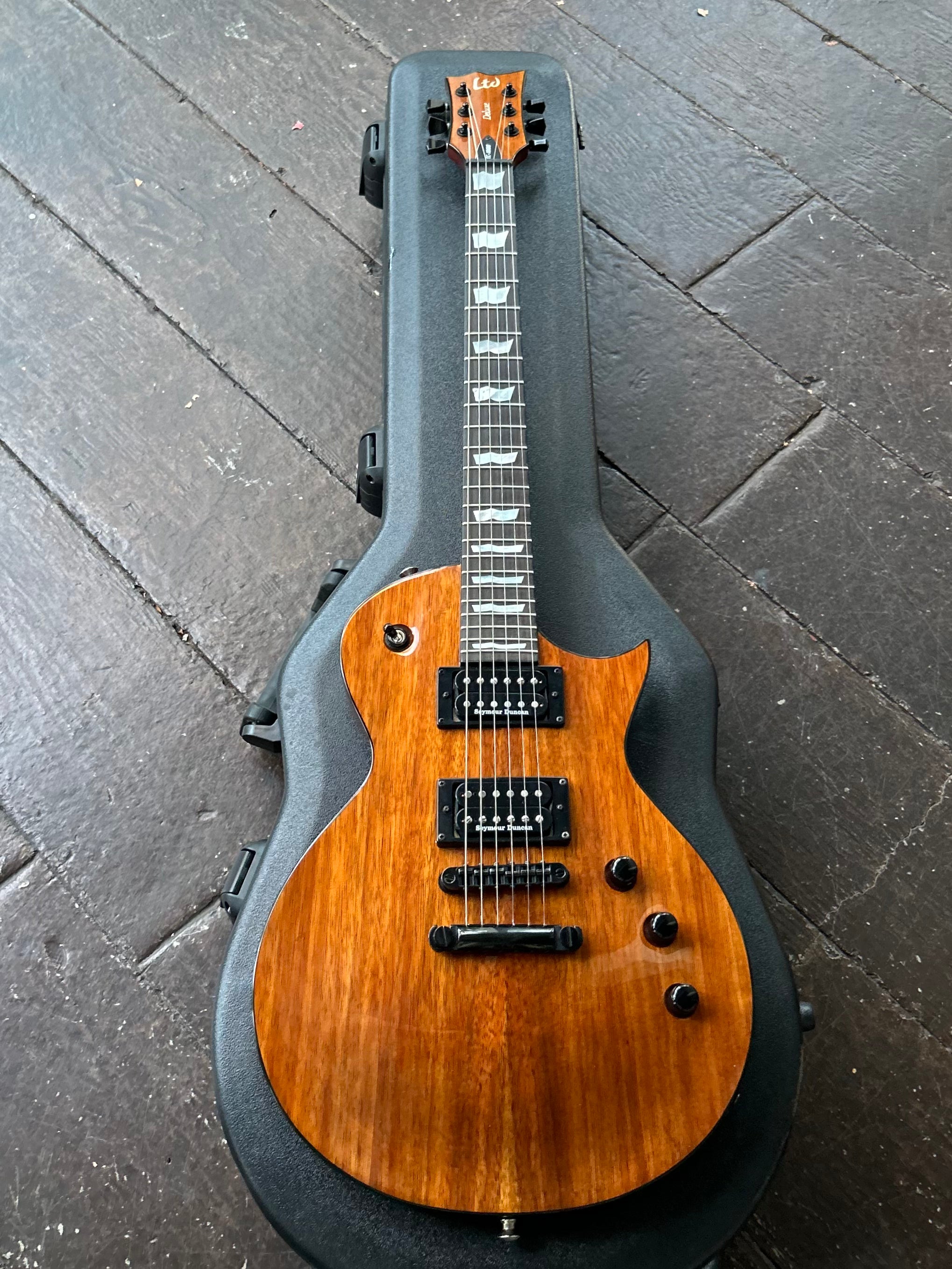 ギター LTD/ESP EC-1000 KOA ESP LTD EC-1000 Evertune - Natural Satin over Koa