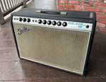 1969 Fender Deluxe Reverb black tolex, grey grill cloth, silver control panel, nine control knobs