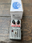 Daredevil Northern Creeper metal finish with black striped, two control knobs and single button foot switch