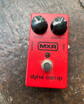 Red MXR Dyna Comp tow control black knobs, single button switch