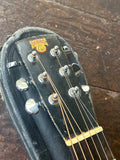Headstock shot of 1930s Dobro Resonator Guitar roundneck