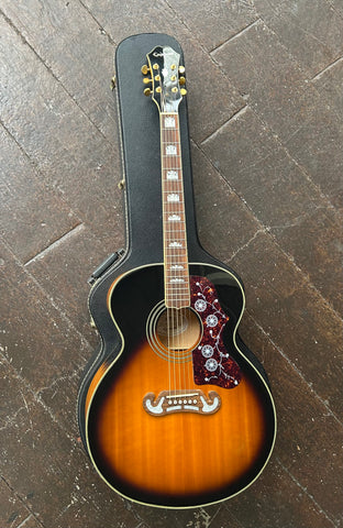 2007 Epiphone EJ-200 vintage sunburst, with rosewood fretboard and black headstock