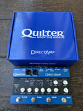 Quilter Labs DirectAmp Stereo Amp Simulator blue effects pedal with eight control knobs, with packaging