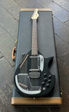Jerry Jones Master Sitar Black Crackle electric guitar with rosewood fretboard and maple headstock