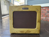 1950 Fender Deluxe Tube amplifier tweed with brown grill cloth
