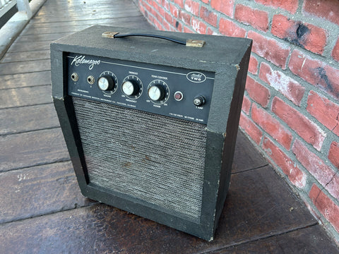Kalamazoo amp three knobs, model two, black with grey front