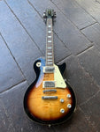 2002 Epiphone Les Paul Standard, vintage sunburst with rosewood fretboard and trapezoid inlays, with black headstock