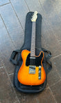 Full shot of 2019 Fender American Performer Telecaster on top of included gig bag