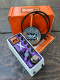 Flanger-X purple front with white back and sides, mini pedal with with mini controls and single button footswitch , with igor pad control 