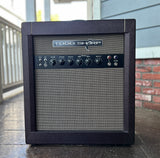 Todd Sharp Amplifier JOAT 1×12″ 20W Combo in burgundy tolex, tan fron "Todd Sharp"